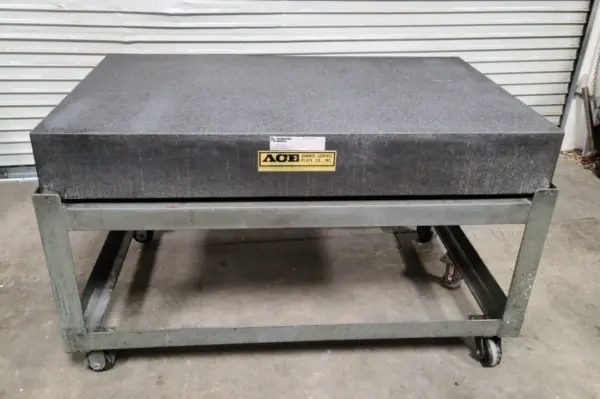 60″ x 36″ x 8″ ACE PRECISION Granite Table Surface Inspection Plate A on Wheels