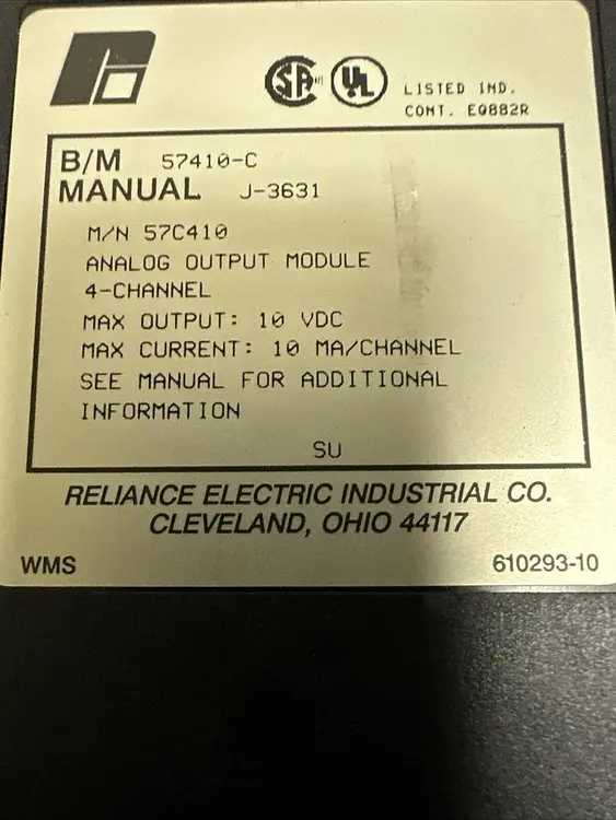 Used RELIANCE ELECTRIC 57C410 Input / Output Modules | Surplus Asset Holdings #1205819