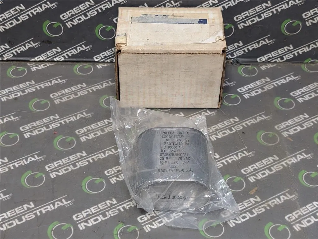 Cornell-Dubilier KTSF37U256QAPI Soggy Foil Capacitor 25 MFD 370VAC New NIB