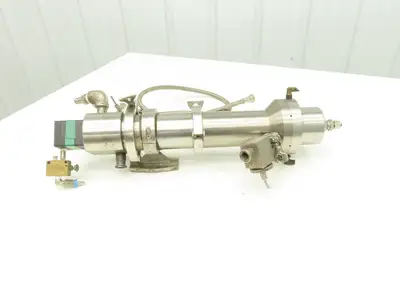 Baldewien NA Sanitary Mixing Valve Assy Pneumatic Plunger Btm 3" Body Dia x 22"