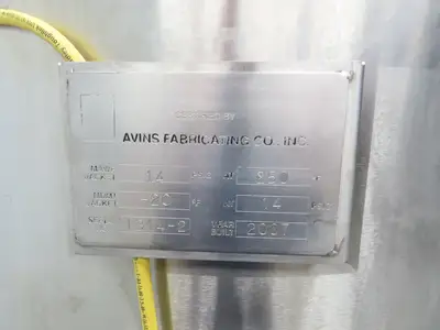 Avins Direct Steam 100 Gallon Mixing Tank 1/3Hp Lightnin Mixer Food Grade SS