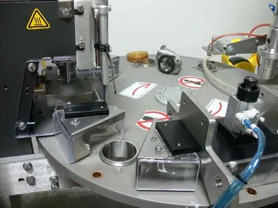 USED R.A JONES & CO. HSA-1FS ROTARY CUP/POD FILLER W/ CONTROLLER