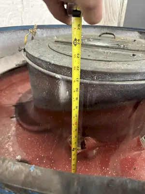 12 C.U. F.T  VL/RAMPE SB-12-CWC VIBRATORY FINISHER. STOCK # 0151824.