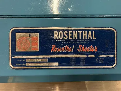 84" ROSENTHAL SINGLE KNIFE GUILLOTINE SHEETER MODEL WA-S-7-HUB7TEVVAA