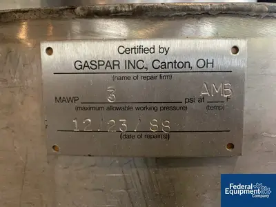 USED Perry Products 200 Gal Gaspar Tank, S/S