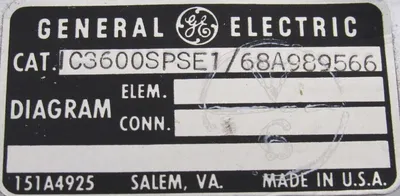 USED GENERAL ELECTRIC IC3600SPSE1/68A989566 LOGIC ELEMENT MODULE 68A989164G1