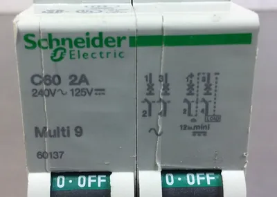 Schneider Electric 60137 Multi 9 Circuit Breaker C60 2A 4D