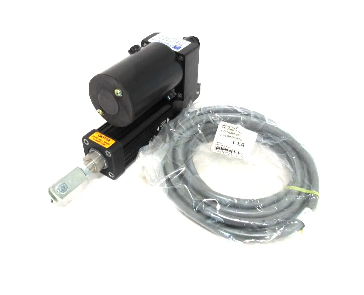 NEW INDUSTRIAL DEVICES ND358A-2-MP2-FC2-Q ELECTRIC CYLINDER W/ 50945GRY CORDSET