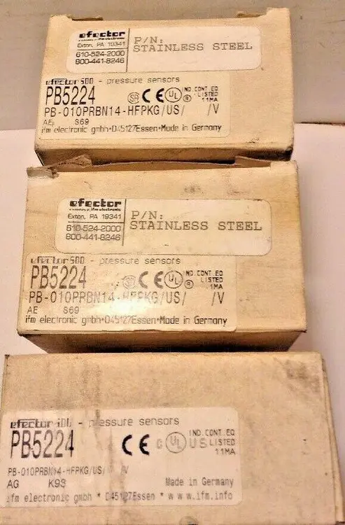 New | in-Stock IFM EFECTOR 500 PB5224 Sensors | Surplus Asset Holdings #1206455