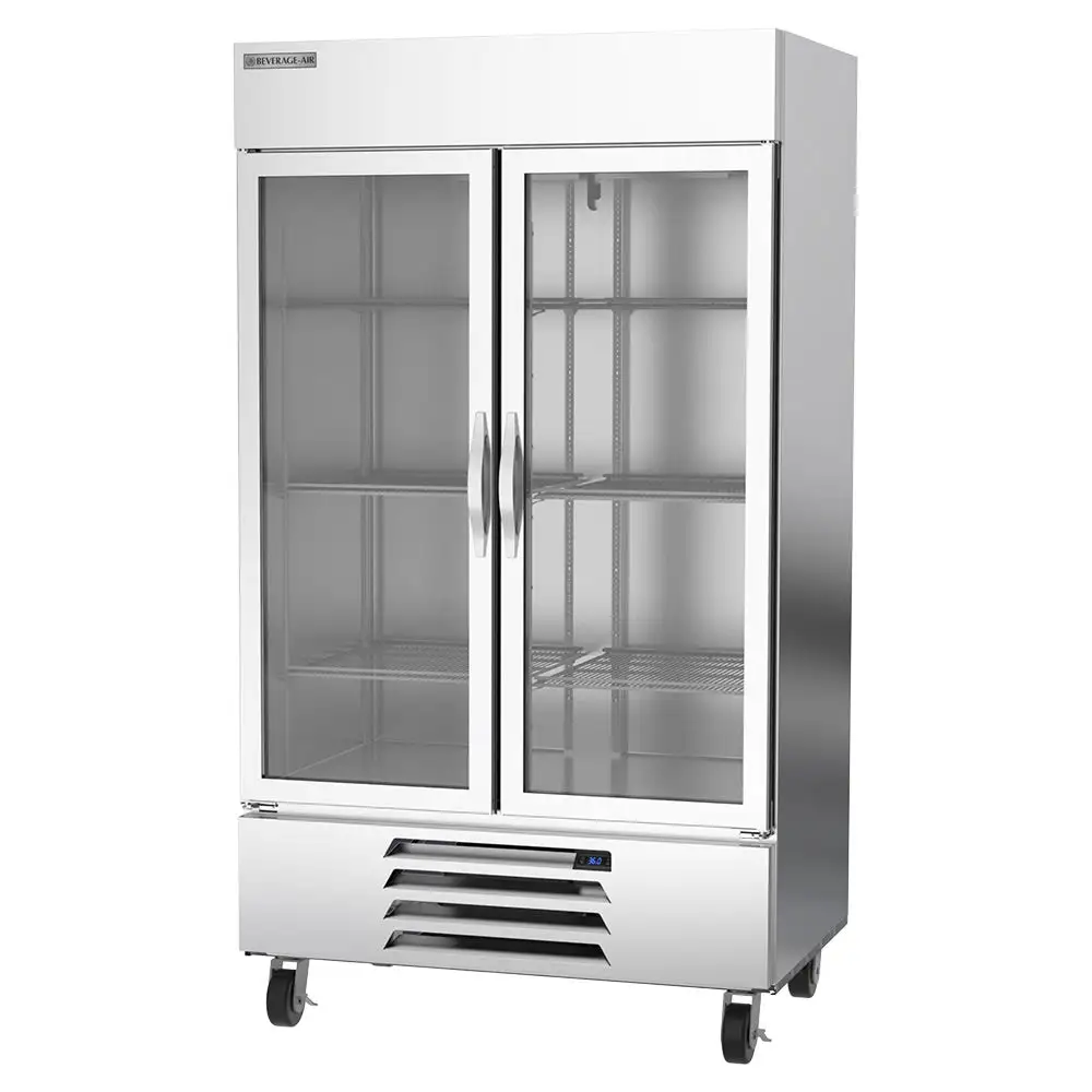 Beverage-Air HBR44HC-1-G 47" Two Section Reach In Refrigerator, (2) Left/right Hinge Glass Doors, 115v