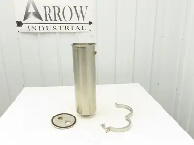 304 Stainless Water Circulator Housing 2 Gallon Tank 1.5" Tri-Clamp 6"x 21"L
