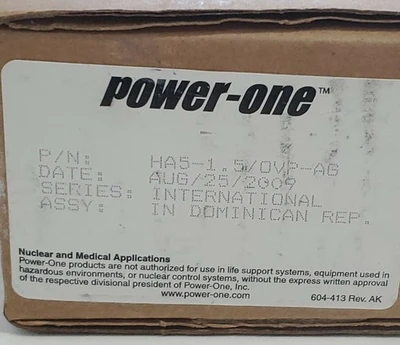 NEW BEL POWER SOLUTIONS HA5-1.5/OVP-AG
