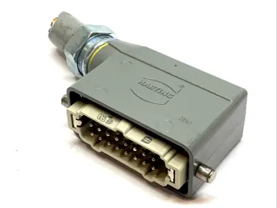 USED HARTING SIDE ENTRY HOOD M25 W/ 09330162601 INSERT CONNECTOR INDUSTRIAL