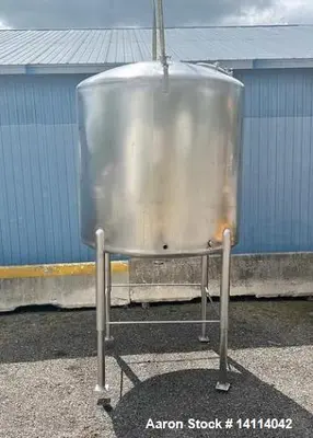 Used 1850 Gallon Waukesha Cherry-Burrell Stainless Steel Tank with Tri-Clamp Discharge
