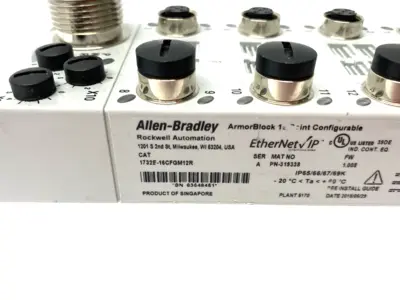 USED ALLEN BRADLEY SER. A ARMORBLOCK 16-POINT CONFIGURABLE I/O MODULE
