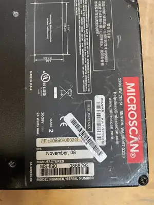 USED MICROSCAN MICROSCAN FIS-0880-0002