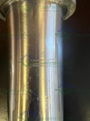 USED GLACIER TANKS STAINLESS STEEL INLINE FILTER HOUSING W/ 1.5" SANITARY FITTING