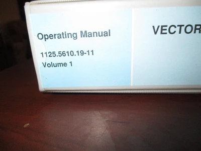 R&S VECTOR SIGNAL GENERATOR OPERATING MANUAL 1125.5610.19-11