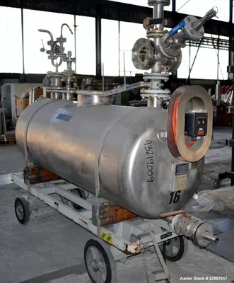 Used Inox AG 1000L Mobile Pressure Tank – 316L Stainless Steel, 28.4 PSI, Horizontal
