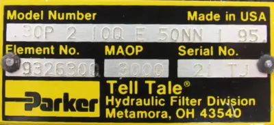 NEW PARKER 30P-2-10Q-E-50NN-195 FILTER HYDRAULIC 30P210QE50NN195