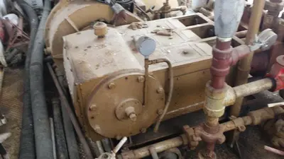 USED OILWELL S-640-5 TRIPLEX WELL SERVICING REVERSING MUD PUMP