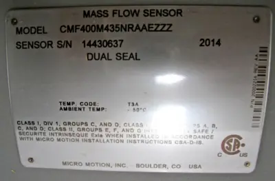 New | in-Stock Micro Motion CMF400 M435NRAAEZZZ Sensors New Hampshire US | Bitter End Trading #1460023