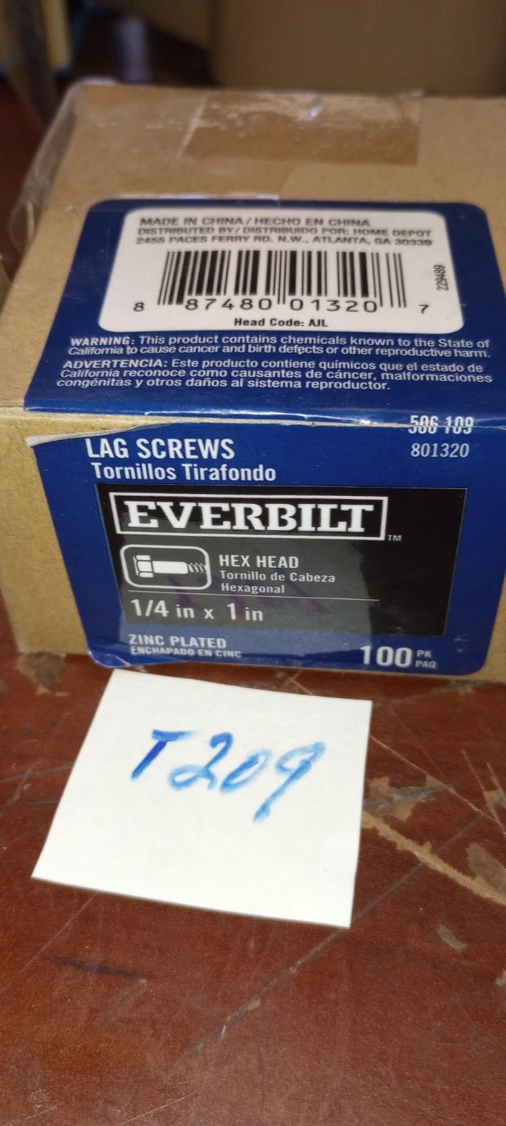 NEW Everbilt Lag Screw