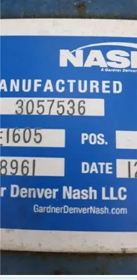 Used NASH 2BE1605 Vacuum Pumps New Jersey US | Perry Equipment #118171