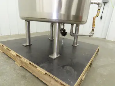 Avins Direct Steam 100 Gallon Mixing Tank 1/3Hp Lightnin Mixer Food Grade SS