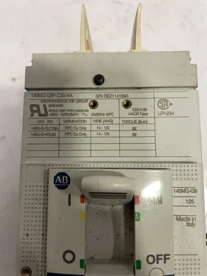 Allen-Bradley 140MG-G8P-C30-KA 3 Pole 30A Instantaneous Trip Circuit Breaker
