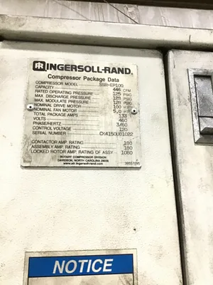 Ingersoll Rand SSR-EP100 Rotary Screw Air Compressor 446 CFM 100 HP 3 PH