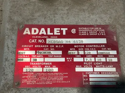 Used ADALET XCBSAQ N4 6130 Starters Ohio US | HGR 24 #1286764