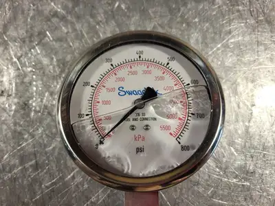 Pressure Gauge 0-800 PSI