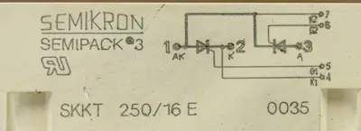 USED SEMIKRON SKKT-250/16E THYRISTOR SKKT25016E