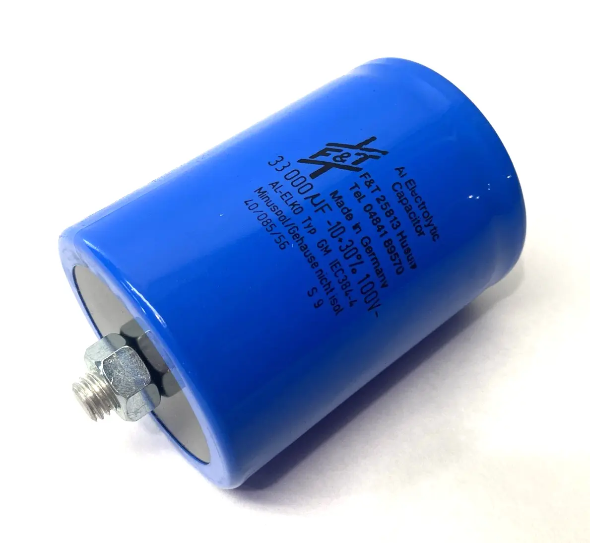 Used F&T Electrolytic Capacitor, 33,000µF-10+30%100V Capacitors Michigan US | Maverick Industrial Sales #1389442