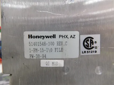 Honeywell 51401546-100 Rev.: C 1-PM-15-I/O File FW-38-94 Used