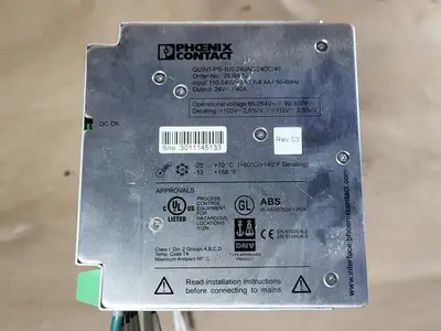Used PHOENIX CONTACT QUINT-PS-100-240AC/24DC/40 Misc Electrical & Power Parts British Columbia CA | Lenmark #259588