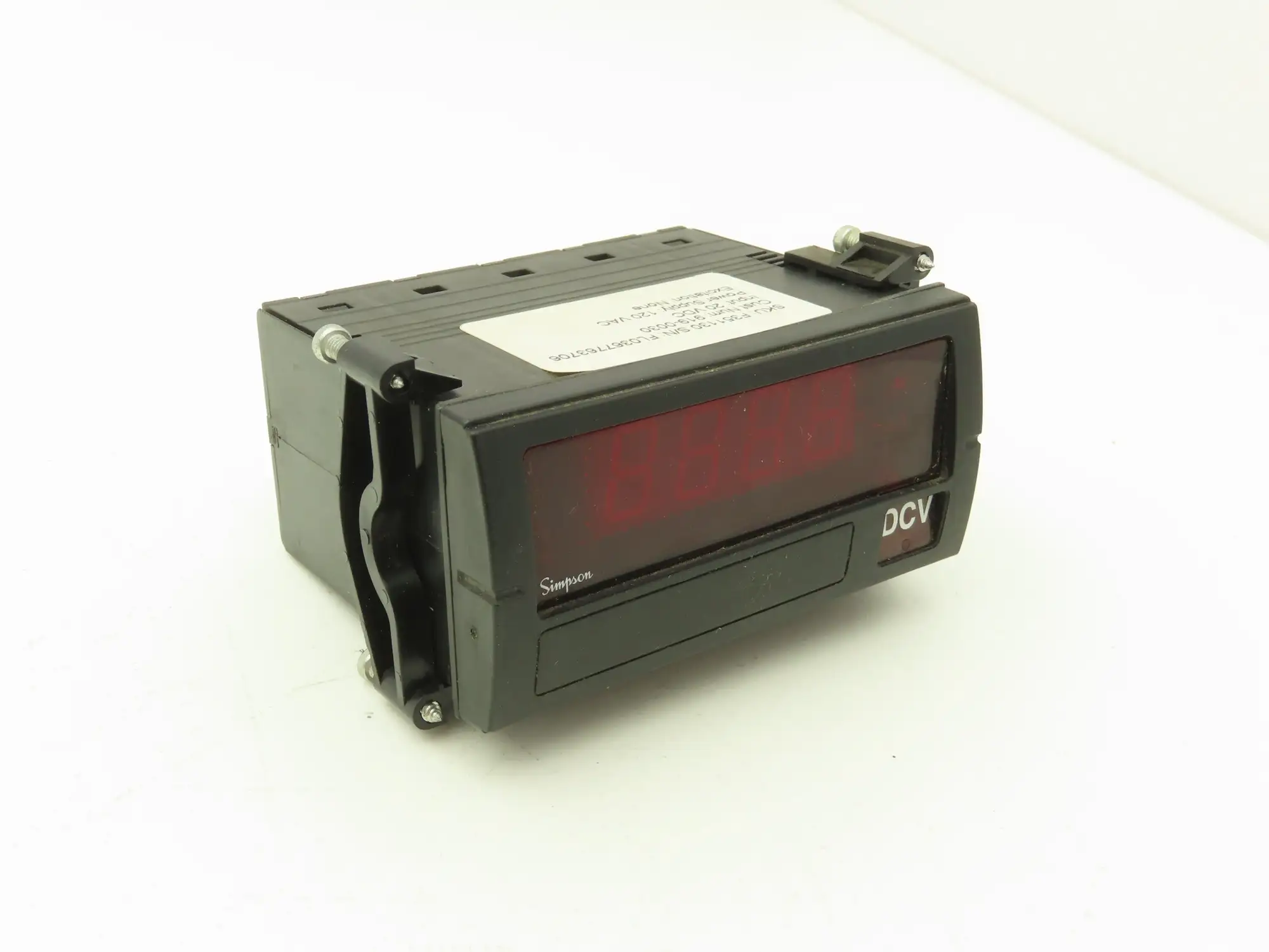 Simpson F3511030 Model F35 20VDC Digital Panel Meter 120 VAC Power Supply
