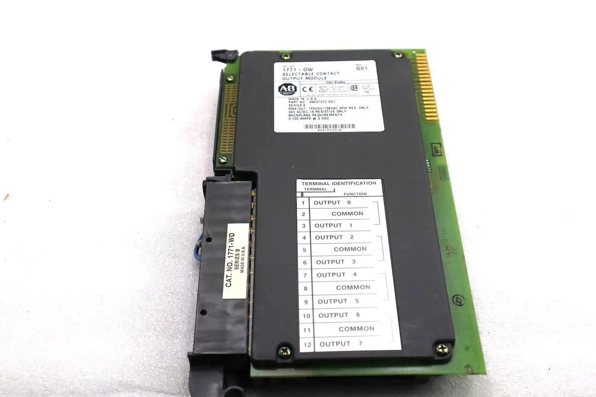 ALLEN BRADLEY 1771-0W SELECTABLE CONTACT OUTPUT MODULE SER A STOCK #1794