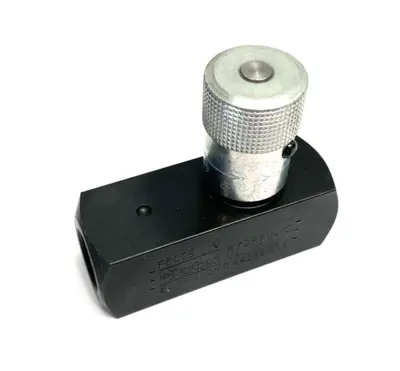 | Parker F800S-V Colorflow In-Line Flow Control Valve, 1/2" NPTF Connection - New – Open box