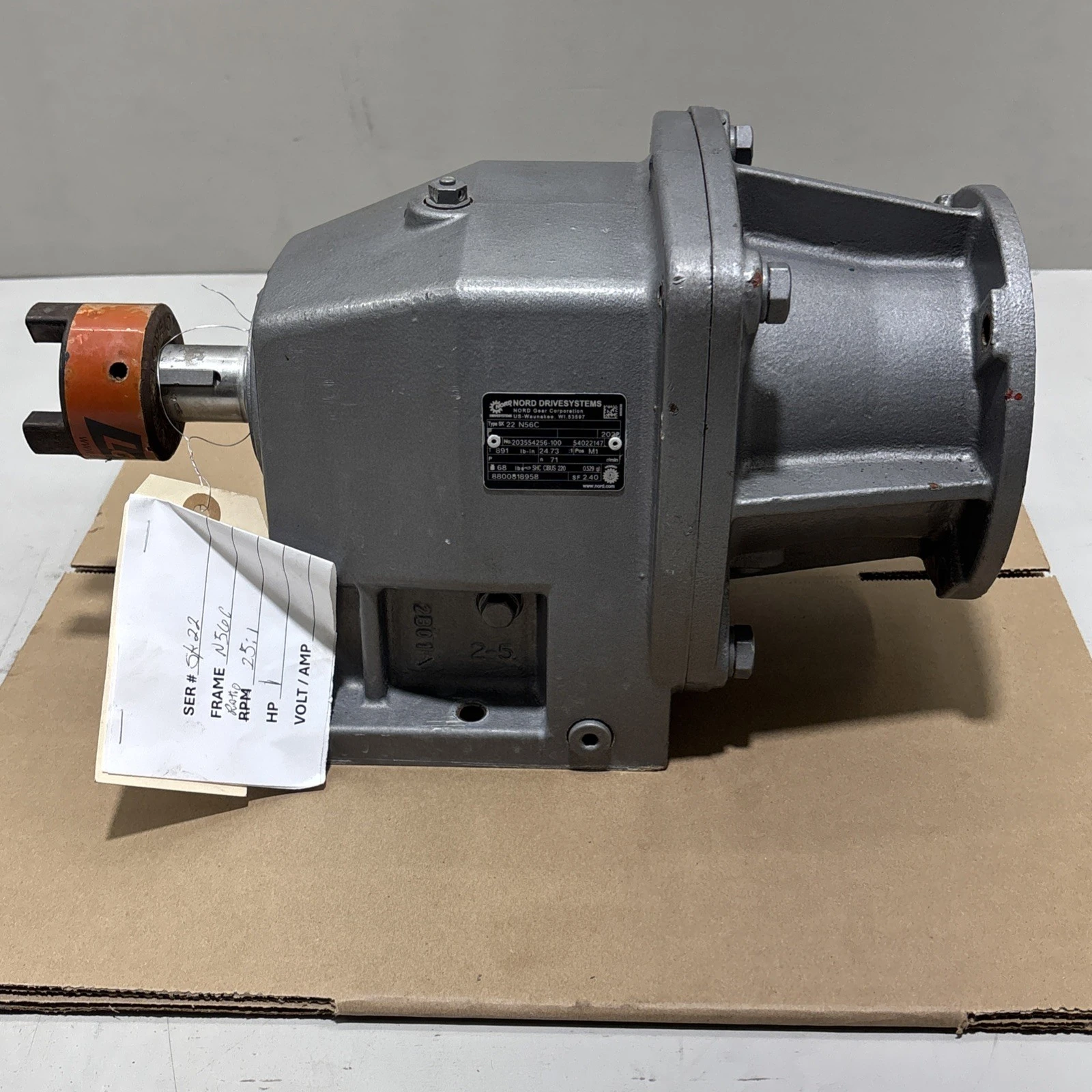 Used NORD DRIVE SYSTEMS SK 22 N56C Gearboxes Indiana US | J&J Industrial Supply #1427145