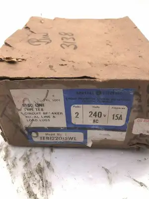 GE General Electric TEB122015WL 15A 2 Pole MCCB Circuit Breaker 240V -NIB