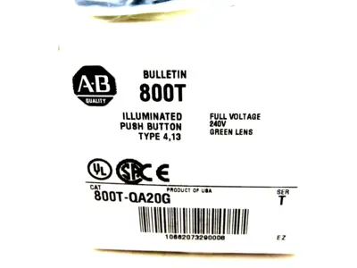 NEW ALLEN BRADLEY 800T-QA20G PUSH BUTTON SERIES T 800TQA20G