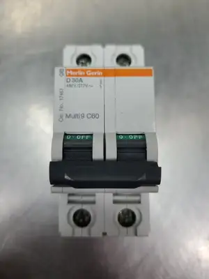 USED Merlin Gerin D 30A Multi9 C60 Circuit Breaker, 240V