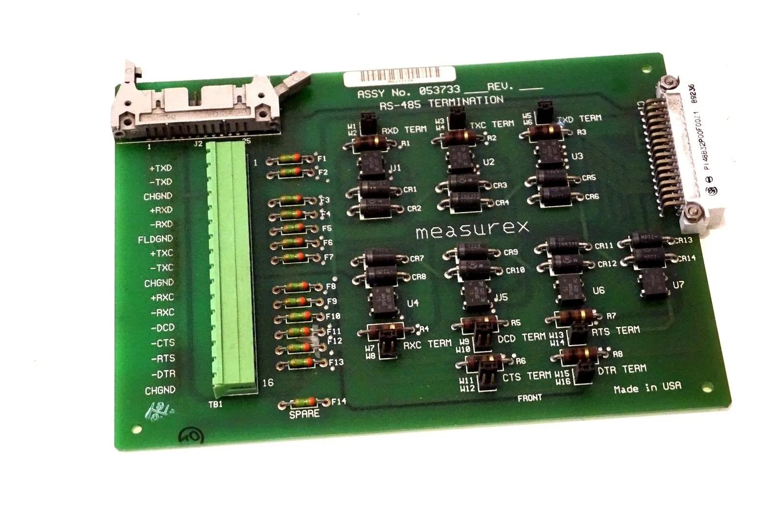 NEW HONEYWELL MEASUREX RS-485 TERMINATION BOARD ASSY 053733