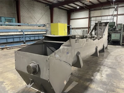 24" Diameter x 20'6" L Wolfking Stainless Incline Screw Conveyor