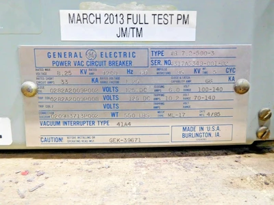 GE VB 7.2-500-3 Circuit Breakers | Equipment Recovery Corp. (7)