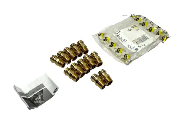 New | in-Stock Viega ProPress Adapter, 1/2" x 1/2", Press Conn. x MPT Bronze LOT OF 12 Plumbing Equipment Michigan US | Maverick Industrial Sales #1487322