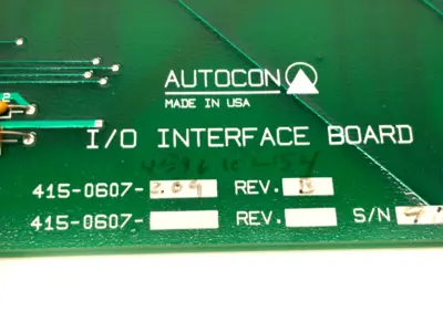 415-0607-209,415-0607 | Autocon 415-0607-209 Rev. B I/O Interface Circuit Board PCB Hurco BMC30HT - Used