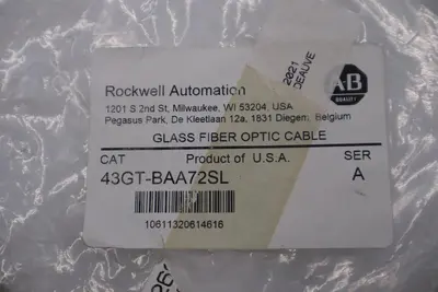 NEW Allen-Bradley 43GT-BAA72SL Fiber Optic Cable STOCK H1638A